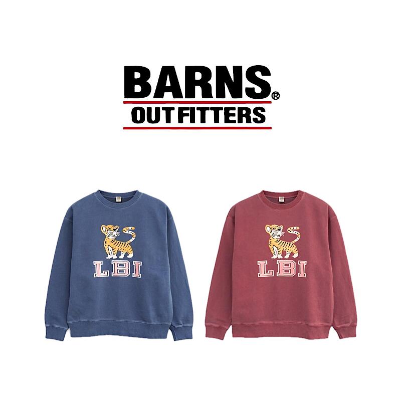 【 BARNS / BR-25358 】【 ジョージバーンズ /  MAX SW CREW 】 メンズ  汗水 アメカジ 長袖 調教師 ティーシャツ マックス 汗水 労働者の一団