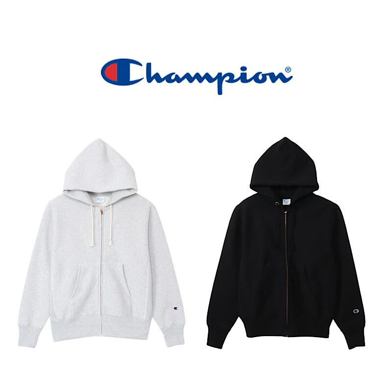 【 Champion / C3-Y134 】【 はやりっ児 / リバースウィーブ(R) ジップフーデッドスウェットシャツ 25FW リバースウィーブ(R) 】 メンズ 調教師 ジップ パーカー トップス 汗水 心地よい 無地