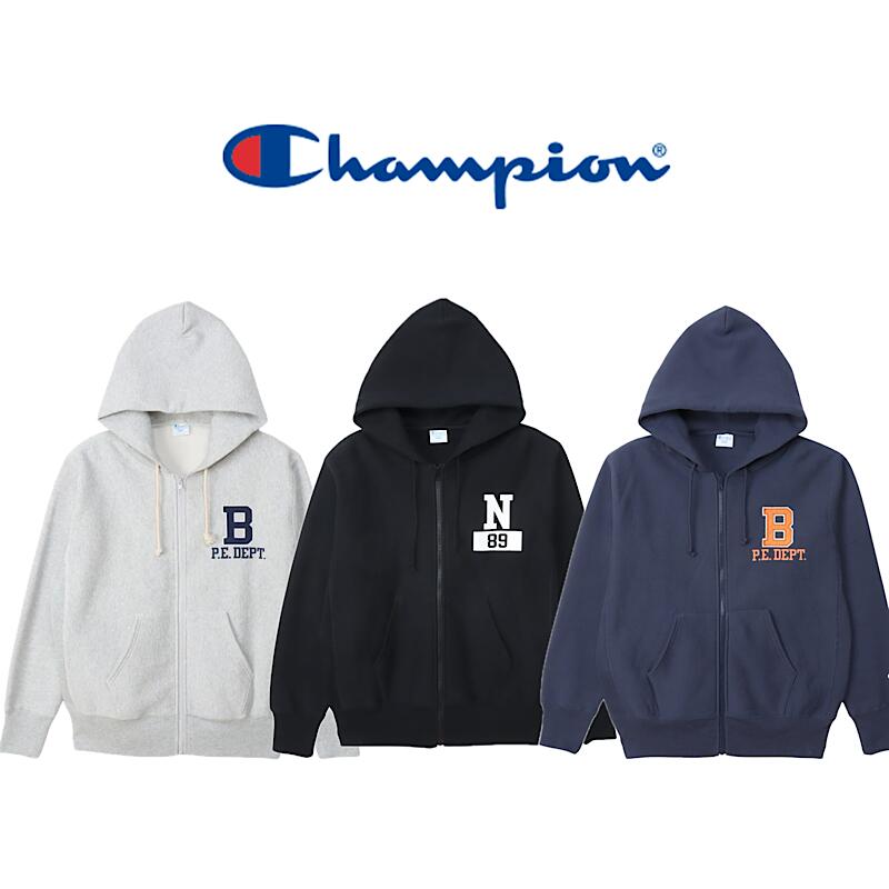 【 Champion / C3-C113 】【 はやりっ子 / リバースウィーブ(R) ジップフーデッドスウェットシャツ 25FW リバースウィーブ(R) 】 メンズ 調教師 パーカー トップス 流汗 心地好い アメカジ ティーシャツ