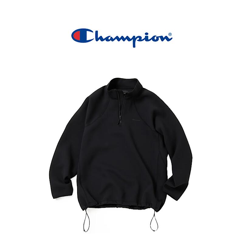 【 Champion / C3-B001 】【 はやりっ児 / ハーフジップスウェットシャツ 25SS 黒いこと～版 】 メンズ ウィメンズ ユニ一発やる 調教師 ティーシャツ トップス 汗水 心地よい