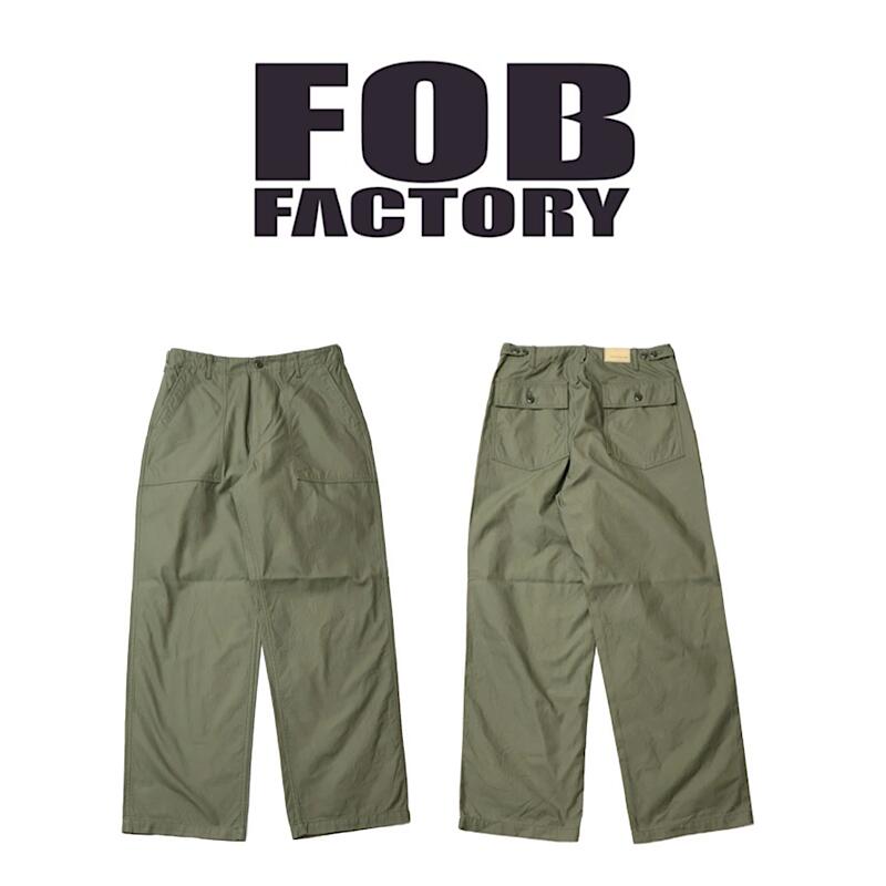 【 FOB FACTORY / F0540 】【 エフオービーファクトリー / BAKER PANTS type 2 】 メンズ パンツ ベイカーパンツ テーパード コットン カジュアル 日本製 ズボン ボトムス シンプル｜GARO1959