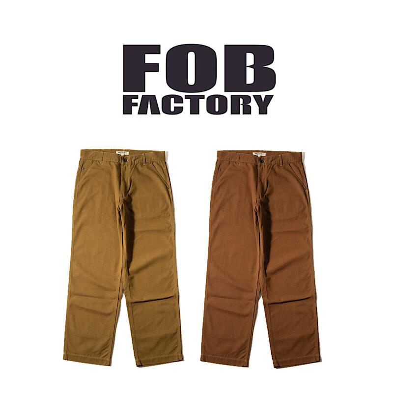 【 FOB FACTORY / F0530 】【 エフオービーファクトリー / COTTON DUCK WORK PANTS 】 メンズ パンツ コットン ダック ワークパンツ カジュアル 日本製 ズボン ボトムス シンプル|GARO1959