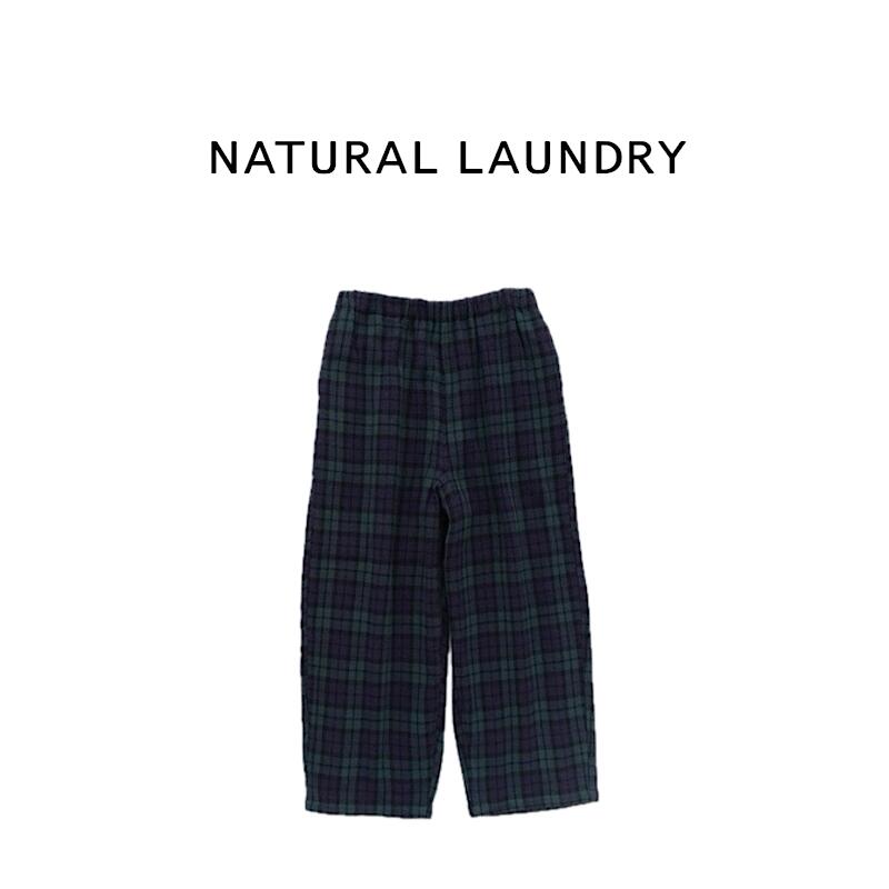 【 NATURAL LAUNDRY / 7244P-007 】 【 自然的ランドリー / コットンタータン パイプドローパンツ 】 レディース ズボン下 長ズボン ボトムス  心地好い 自然的 照合のしるし 日本製