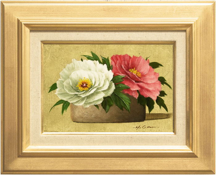 楽天市場】絵画 八木輝昭 日本画 『白牡丹』 花 静物 豪華 一点