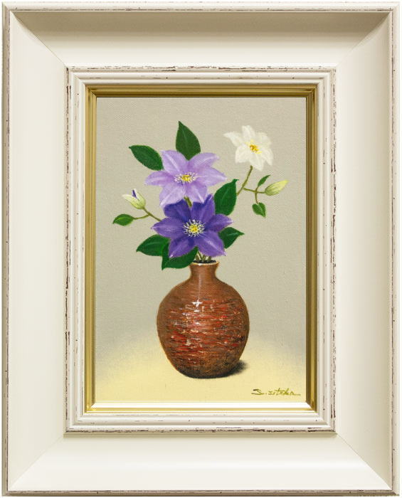 楽天市場】千賀節子『水仙』油絵・油彩画 SМ(サムホール) : 内田画廊