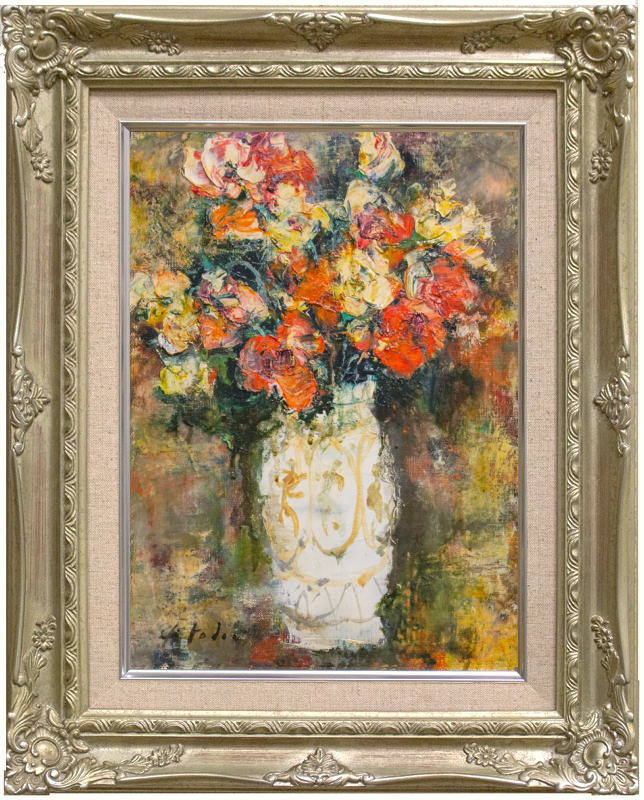 楽天市場】山本彪一『薔薇』油絵・油彩画F4(4号)【中古】 : 内田画廊