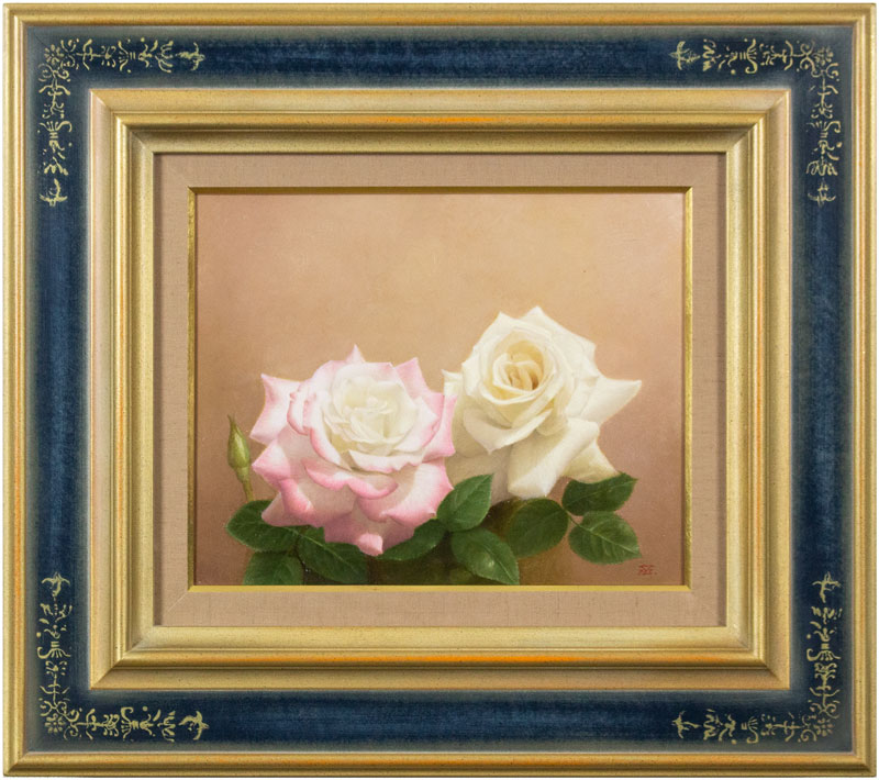 ‼️定価33000円？限定一品‼️送料無料！日野　皖 薔薇油絵・油彩画Ｆ４(４号) 日野 皖 「 薔薇 」 油絵 ・ 油彩画 F4 ( 4号 ) 絵画 洋画 ばら