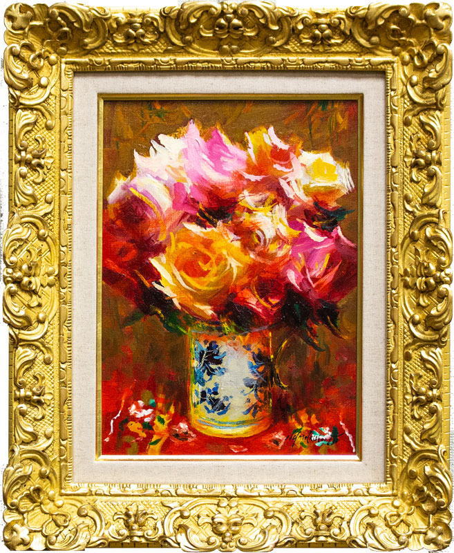 真作保証 山田修市 「仕草」 原画 オリジナル F3号 油彩画 ガラス 収集品 楽天市場】山本彪一『薔薇』油絵・油彩画F4(4号)【中古】 : 内田画廊