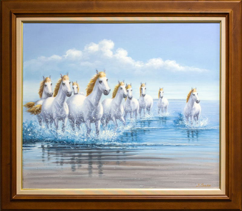 油絵 油彩 油彩画 絵画【白い池】 楽天市場】西村拡人 「 槍ヶ岳 ( 朝焼け )」 油絵 ・ 油彩画 F4 ( 4号