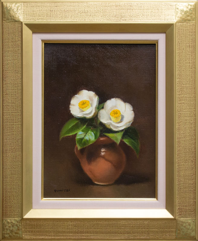 楽天市場】九鬼三郎「 備前に椿 」 油絵 油彩画 F3 ( 3号 )【中古