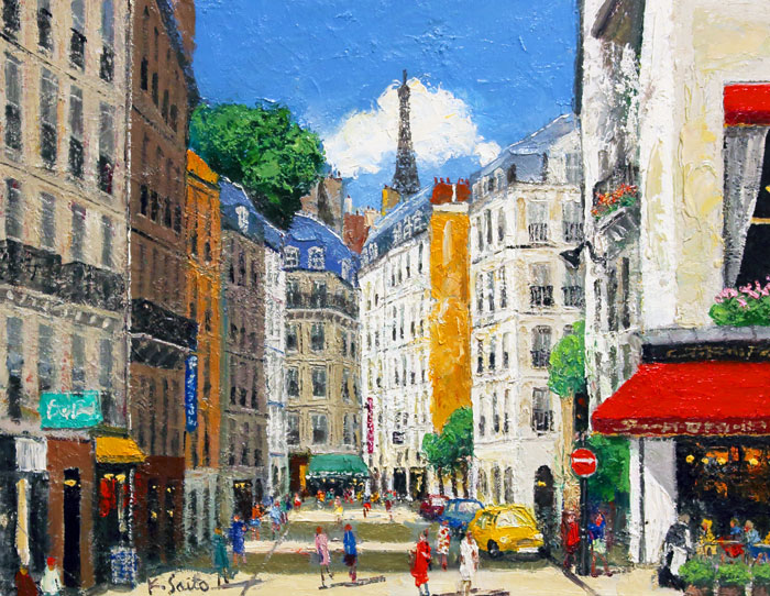 半額】 「パリの街角」油彩画 6号 6号 - fonotecanacional.gob.mx