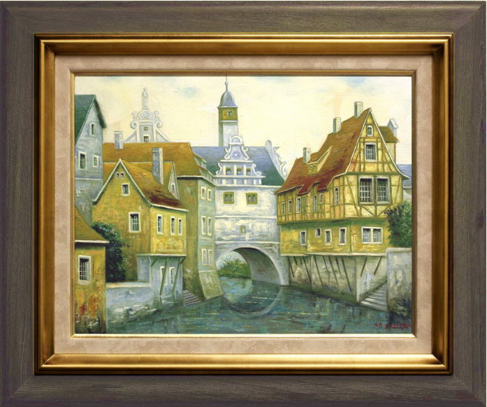 楽天市場】黒沢 久『運河のある街(アムステルダム)』油絵・油彩画 F6