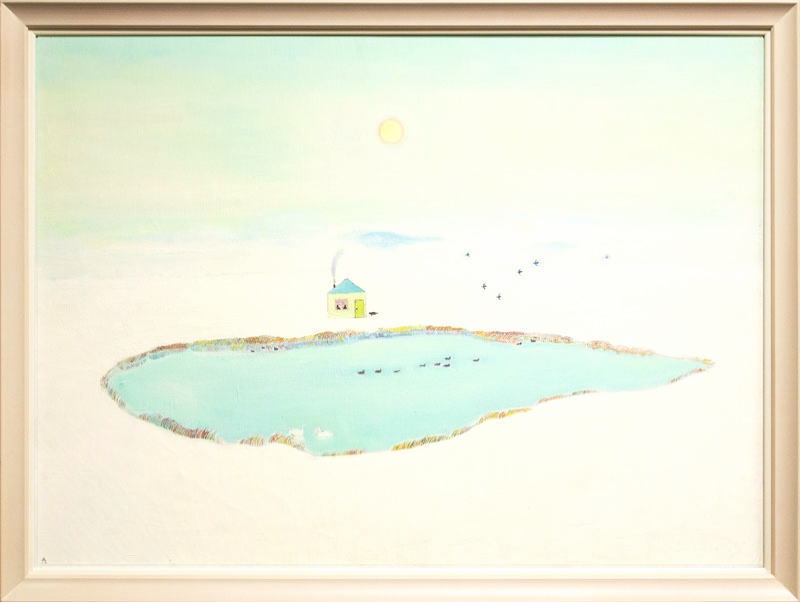 大幅値下げ‼️北川照生、油絵(南小谷の里) Yahoo!オークション -「北川照生」の落札相場・落札価格