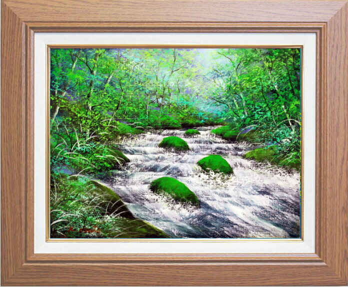 楽天市場】関 健造 「 奥入瀬渓流 」(秋) 油絵 油彩画 F6 ( 6号
