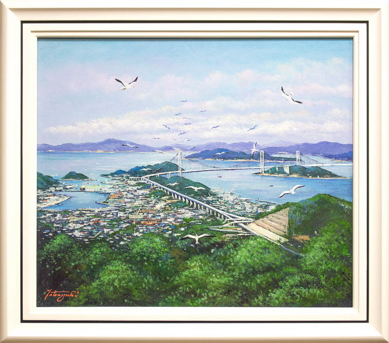 楽天市場】中島達幸 「 青い海のエーゲ海 」 油絵 ・ 油彩画 SM
