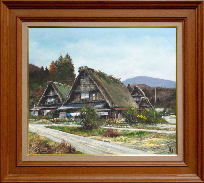 楽天市場】林 喜市郎「 丹波の春 」鑑定書付き 油絵 ・ 油彩画 F6 ( 6