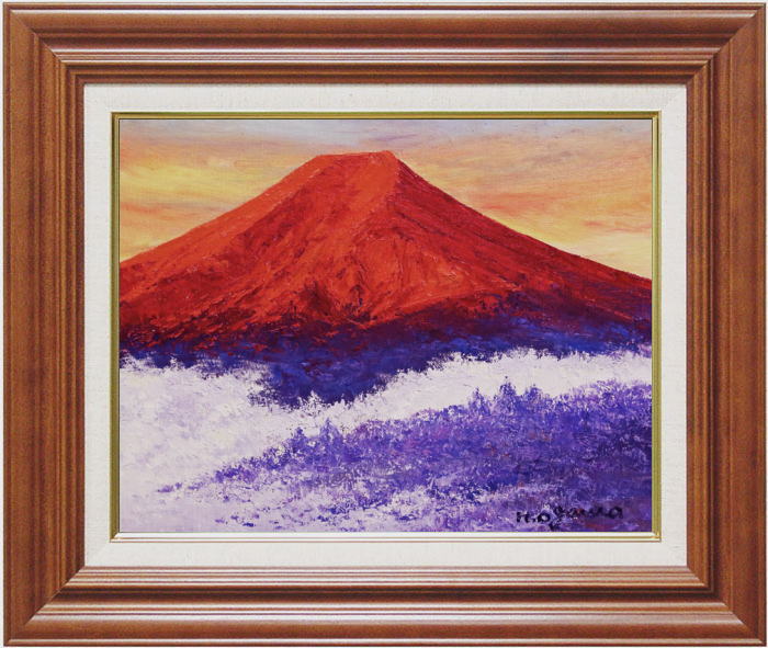 楽天市場】青柳大雲 「 赤富士 」 日本画 F6 ( 6号 ) : 内田画廊