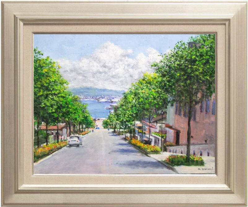 楽天市場】北川照生『白川郷』油絵・油彩画 F20（20号
