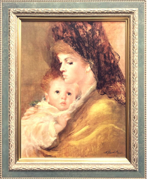 アルマンド・アンジェロ・ジェンティリーニ「 母の愛 Mother Love 」 複製画 F6 ( 6号 )