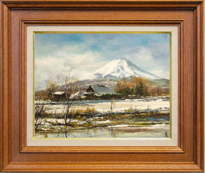 楽天市場】田崎広助 「 朱富士 」( 赤富士 ) 油絵 ・ 油彩画 F0