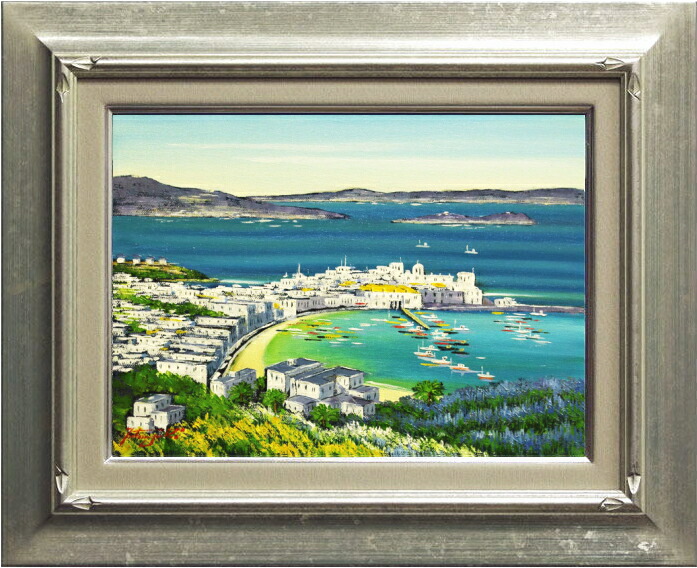 『影の詩人』 油彩画 F4 インテリア アート 海運 Yahoo!オークション - 4-8 風景画 中古品 油絵 油彩画 油彩 港町