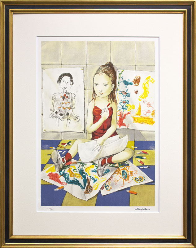 藤田嗣治 エスタンプリトグラフ「花の洗礼」 100部限定 藤田嗣治 エスタンプリトグラフ 花の洗礼 100部限定 14/100 花の