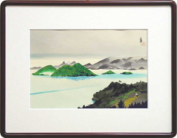 徳力富吉郎 「 洞爺湖 」 木版画 サイン入り 限定版|内田画廊