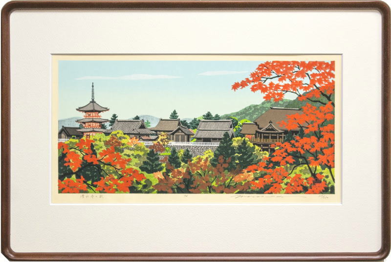 楽天市場】井堂雅夫木版画”冬の金閣寺” 10P01Oct16 : 絵と額縁