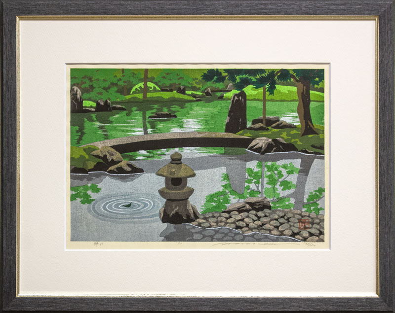 木版画 井堂雅夫　『京都　祇園の街』　自筆サイン入り 木版画 井堂雅夫 『京都 祇園の街』 自筆サイン入り 木版画 井堂