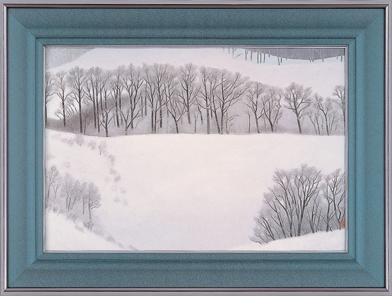 東山魁夷 【雪の後】 遺珠刊行会 木版画 楽天市場】東山魁夷 木版画 雪の後 1982年 生前作 東山魁夷