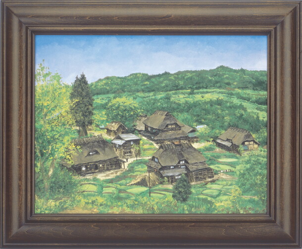 駒井敬三郎先生の絵画油彩画 福島県会津の風景画