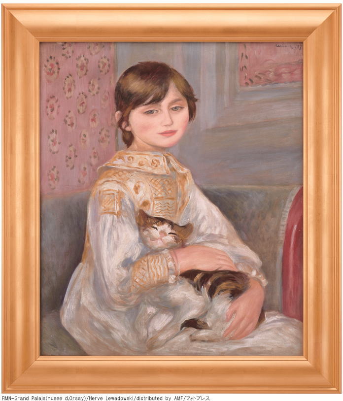 ピエール ＝ オーギュスト ・ ルノワール 「 ジュリー・マネ(猫を抱く子ども) ― Julie Manet ―」 彩美版 ・ シルクスクリーン 手刷り