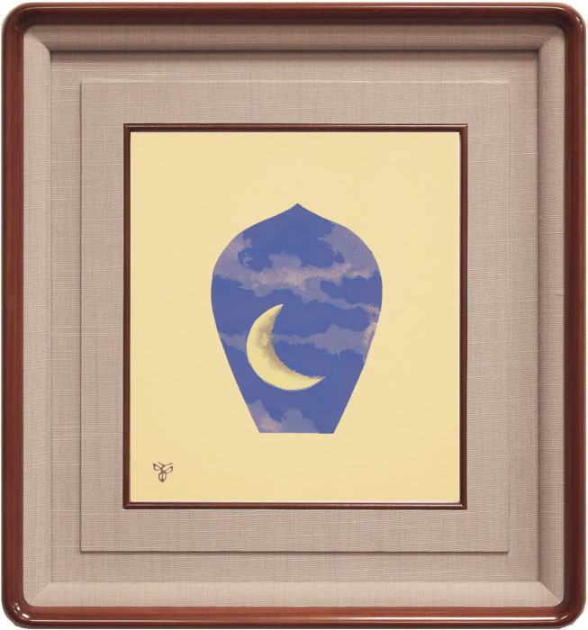 杉山寧『夕』(散華)木版画【中古】