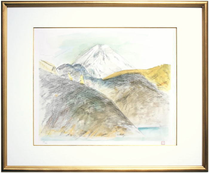 奥村土牛、【吉野懐古】、希少画集画より、状態良好、新品高級額装付 楽天市場】奥村土牛 「 吉野懐古 」 リトグラフ 版画 【中古
