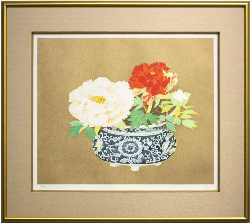 楽天市場】堀 文子『椿』オリジナルリトグラフ（石版画）【中古
