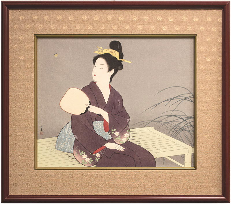 楽天市場】上村松園 「 鼓の音 」 掛軸 高級複製版画 【中古】 : 内田画廊