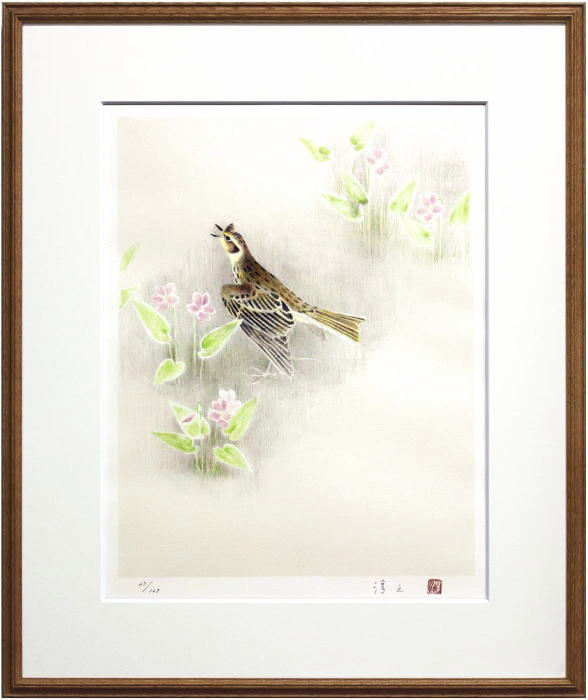 楽天市場】上村淳之「 月 ( 鴫 ）」オリジナルリトグラフ 石版画【新古