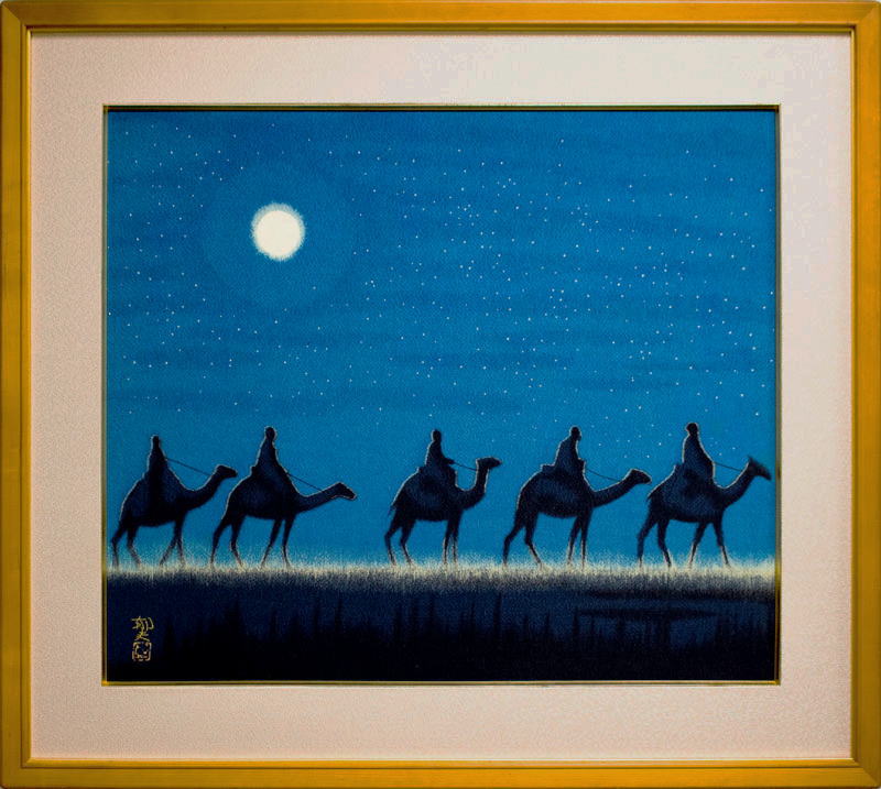 楽天市場】平山郁夫 「 浄瑠璃寺 」 岩絵具方式 工芸複製画 【中古