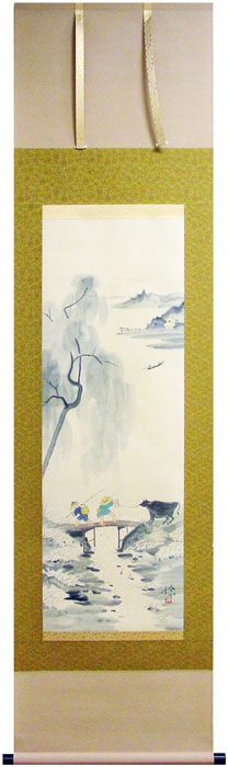 楽天市場】宮本昌雄『紅白梅』掛軸（尺三立） : 内田画廊