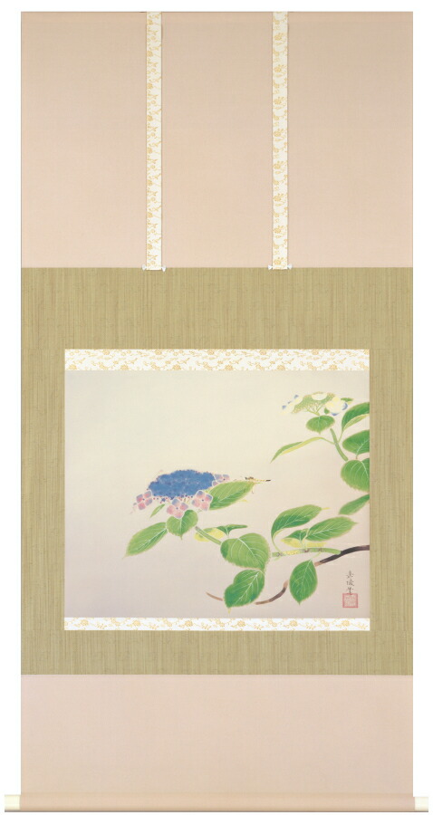 『水仙』森緑翠 / 共板 日本画 師・中村岳陵　額装 森緑翠 水仙 F8 日本画 紙本 額装(専用紙箱)中村岳陵 愛知県文化