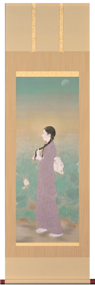 楽天市場】鏑木清方 「菊の花」 工芸軸 : 小野画廊