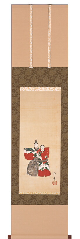 楽天市場】酒井抱一 掛け軸 紙雛図 原画逸翁美術館所蔵 送料無料