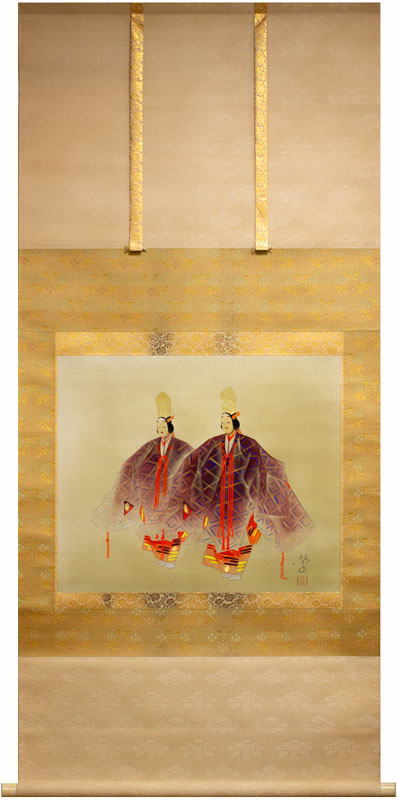 楽天市場】二井榮逸 「 二人静 」 掛軸 尺八横【中古】 : 内田画廊