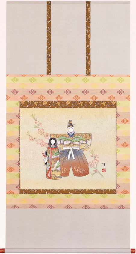 楽天市場】掛け軸 立雛（篠原 隆一）全国送料無料無料 代引き手数無料