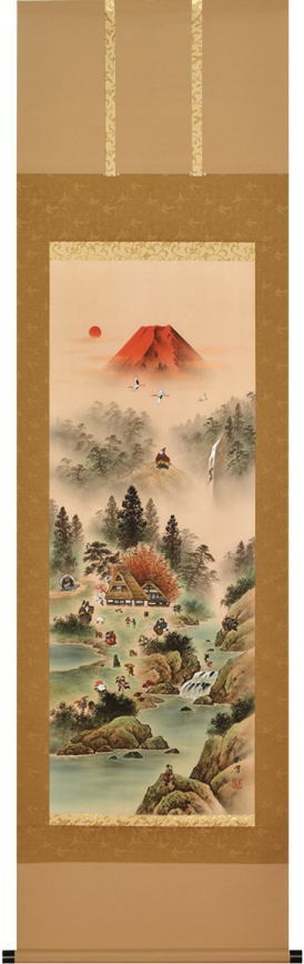 楽天市場】馬骨子才林『成願図』掛軸(尺巾立) : 内田画廊