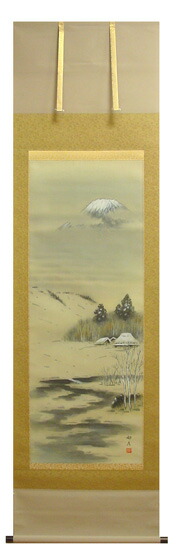 楽天市場】国井幸雪 「 武者 」 掛軸 ( 尺八立) : 内田画廊