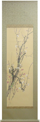 楽天市場】久芳白映 「 芙蓉 」 掛軸 尺五立 : 内田画廊