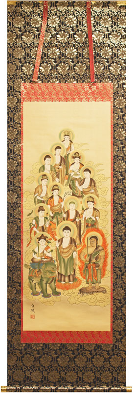 楽天市場】石田恒太 「 聖蓮花 」掛軸 尺五立 : 内田画廊