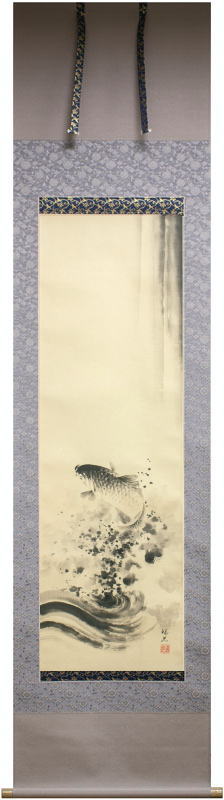 楽天市場】佐藤黙雲『大昇鯉』掛軸（尺五立） : 内田画廊