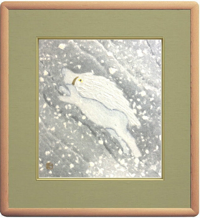 楽天市場】山内一生 小原和紙工芸 「 飛翔 」 F4 ( 4号 )【中古